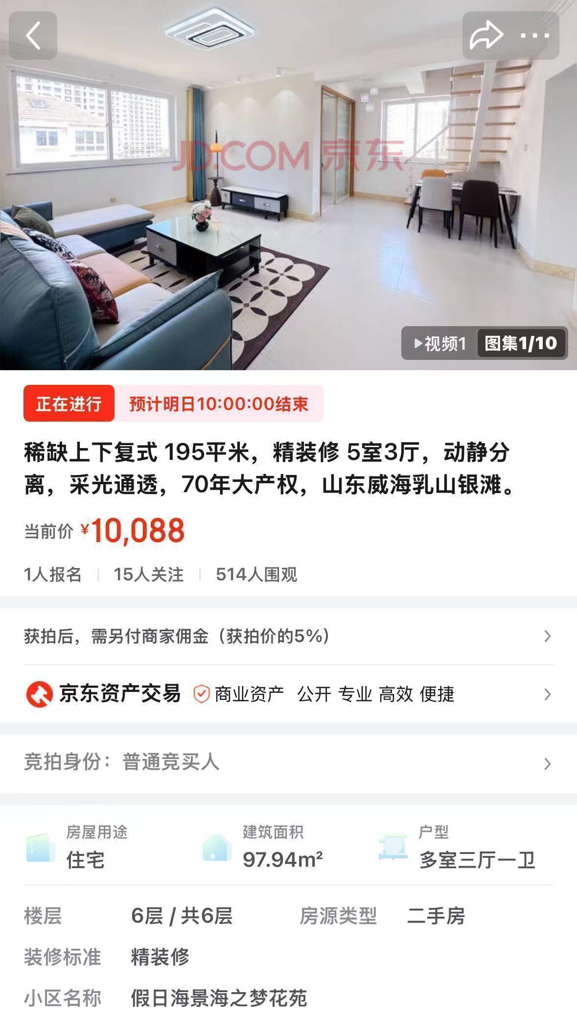  万元买复式房？这场拍卖背后的冷思考 房产家居