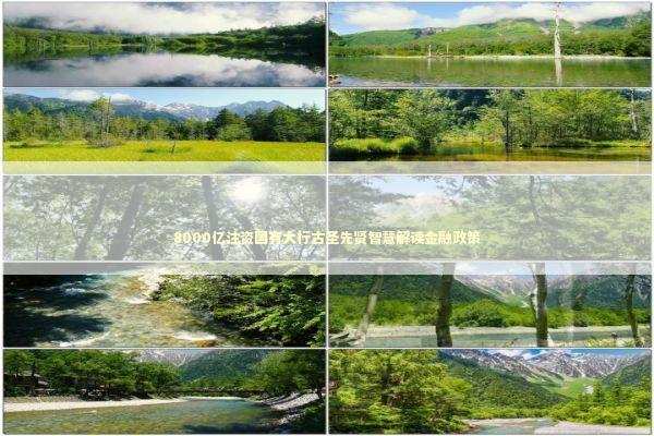 8000亿注资国有大行古圣先贤智慧解读金融政策