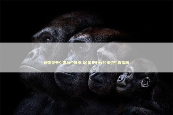 伊朗警告引发油价暴涨 80美元时代的投资生存指南