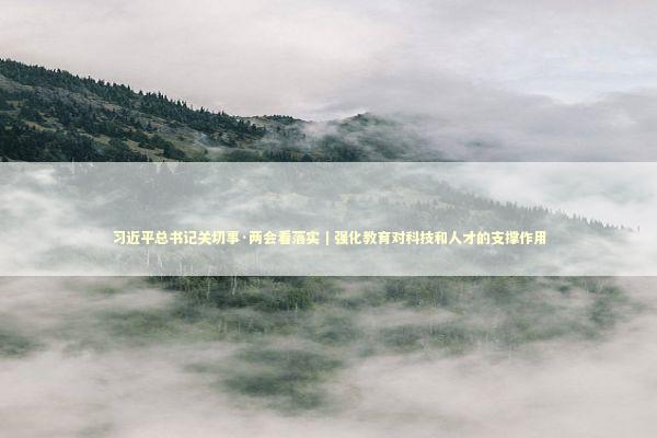 习近平总书记关切事·两会看落实｜强化教育对科技和人才的支撑作用