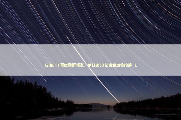 石油ETF再度霸屏领涨，单日逾53亿资金逆势抢筹_1