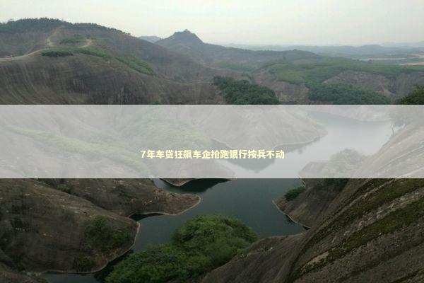 7年车贷狂飙车企抢跑银行按兵不动