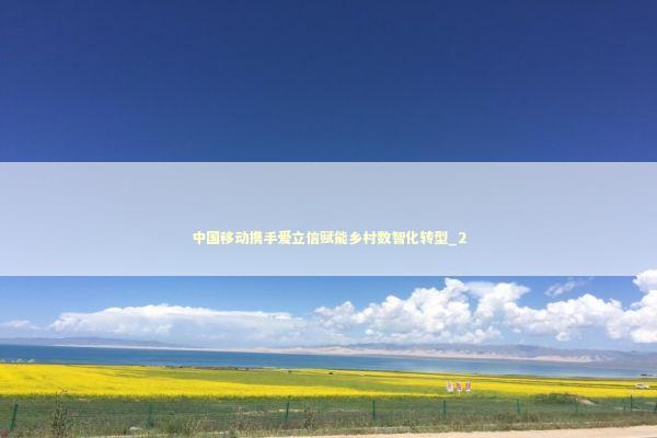 中国移动携手爱立信赋能乡村数智化转型_2